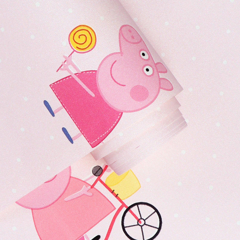 Cute Blue Pig Non-Pasted Wallpaper for Boys and Girls, 33-foot x 20.5-inch Clearhalo 'Wall Decor' 'Wallpaper' 1806510