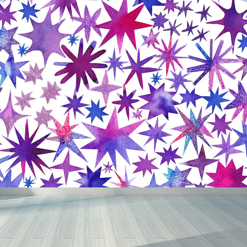 Huge Outer Space Wallpaper Mural Cartoon Creative Universe Wall Covering in Bright Color Clearhalo 'Wall Decor' 'Wall Mural' 1806594