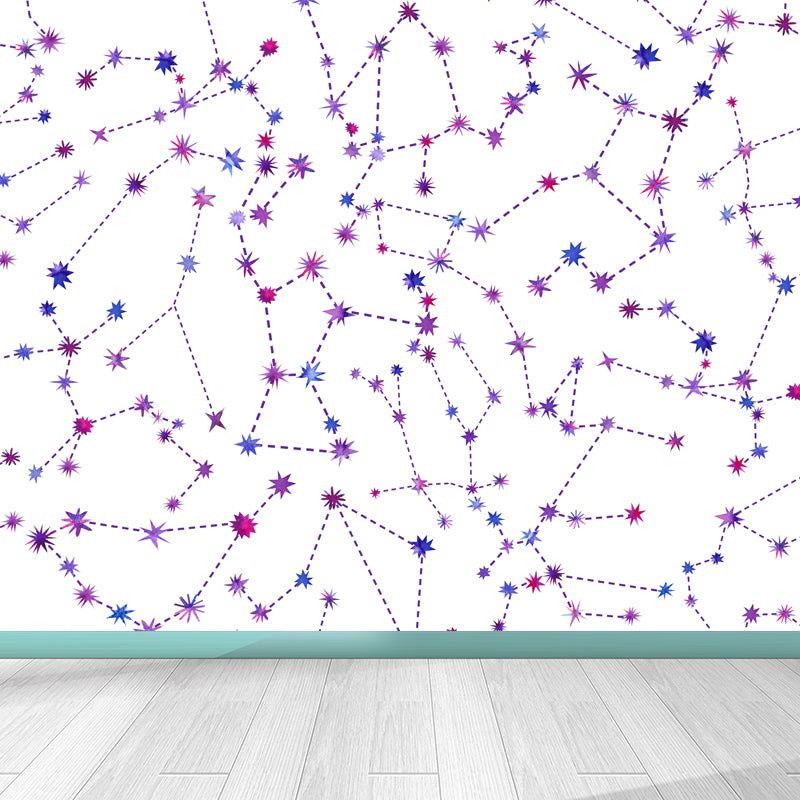 Huge Outer Space Wallpaper Mural Cartoon Creative Universe Wall Covering in Bright Color Clearhalo 'Wall Decor' 'Wall Mural' 1806609