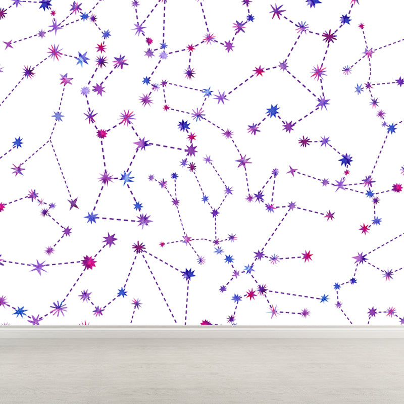 Huge Outer Space Wallpaper Mural Cartoon Creative Universe Wall Covering in Bright Color Clearhalo 'Wall Decor' 'Wall Mural' 1806610