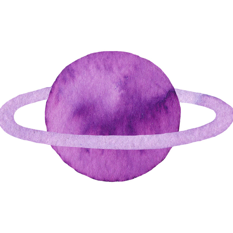 Fictional Ringed Planet Mural Wallpaper Colorful Moisture Resistant Wall Art for Nursery Clearhalo 'Wall Decor' 'Wall Mural' 1806651