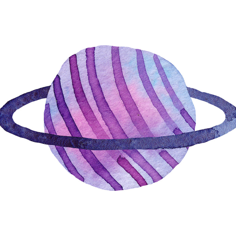 Fictional Ringed Planet Mural Wallpaper Colorful Moisture Resistant Wall Art for Nursery Clearhalo 'Wall Decor' 'Wall Mural' 1806656