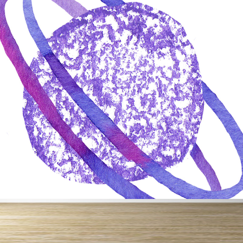 Science Fiction Universe Sphere Mural Bright Color Waterproofing Wall Covering for Bedroom Clearhalo 'Wall Decor' 'Wall Mural' 1806680