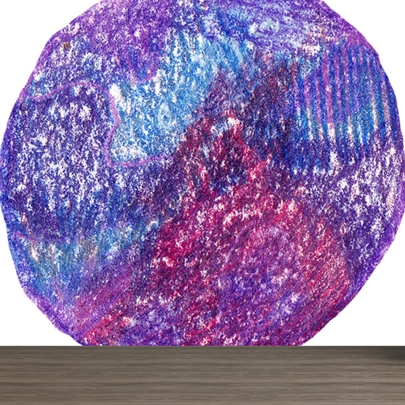 Science Fiction Universe Sphere Mural Bright Color Waterproofing Wall Covering for Bedroom Purple Clearhalo 'Wall Decor' 'Wall Mural' 1806683