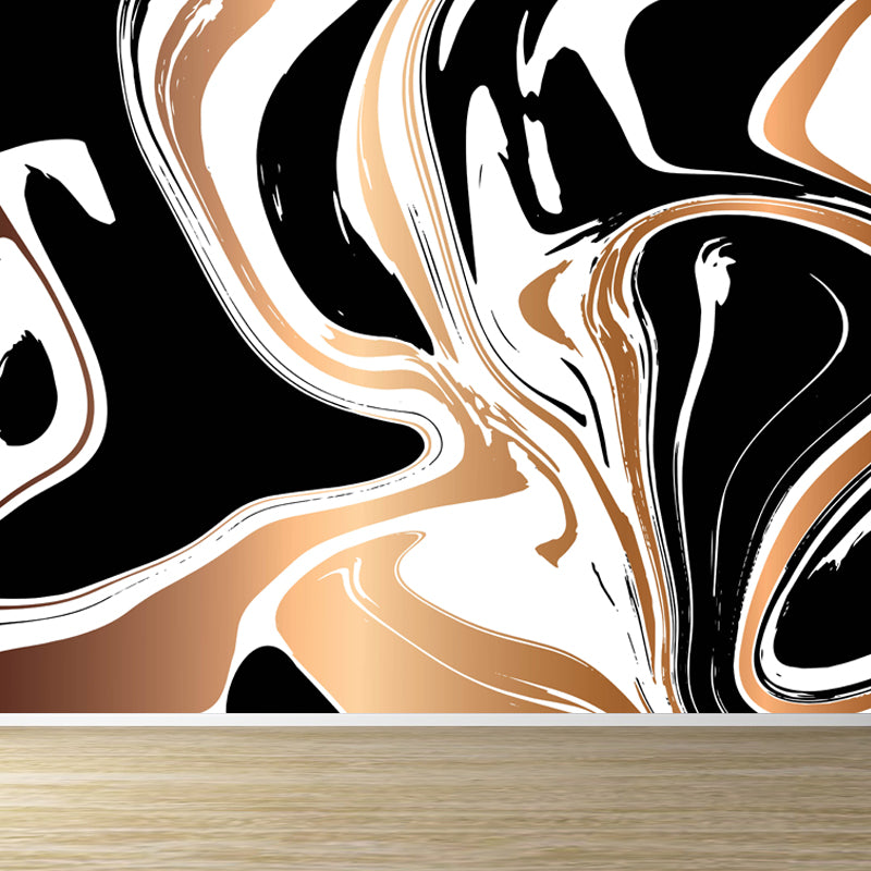 Illustration Waves Print Mural Wallpaper Large Wall Covering for Living Room, Custom Made Clearhalo 'Wall Decor' 'Wall Mural' 1806690