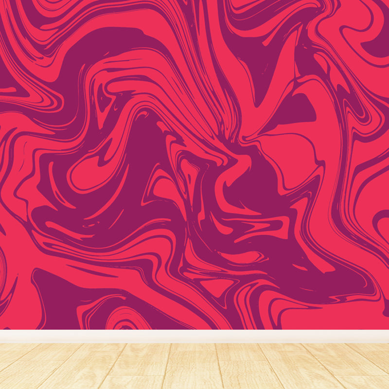 Illustration Waves Print Mural Wallpaper Large Wall Covering for Living Room, Custom Made Clearhalo 'Wall Decor' 'Wall Mural' 1806710