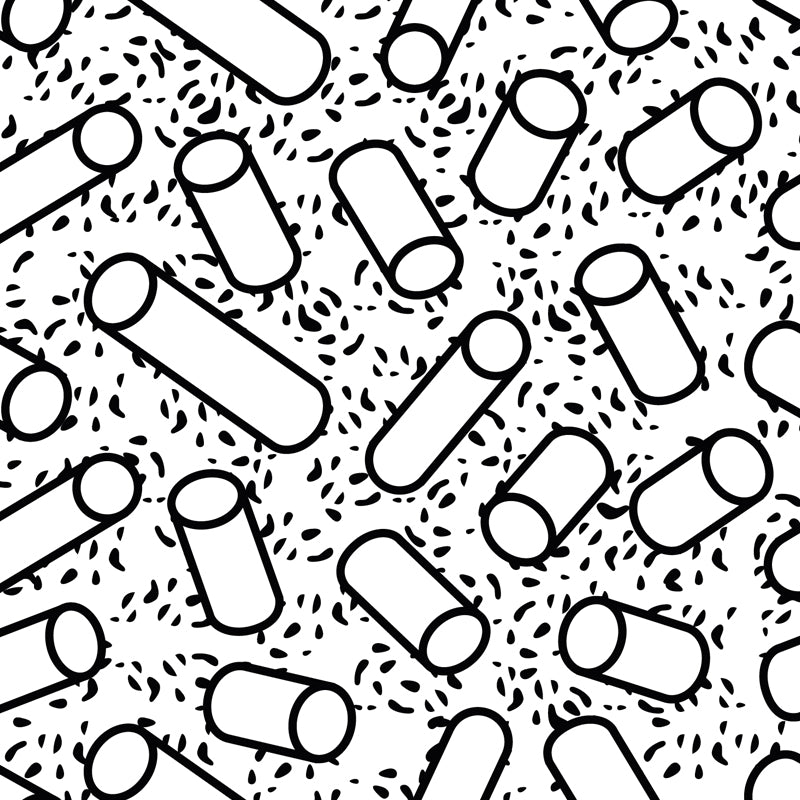 Contemporary Geometrical Wallpaper Mural Black and White Washable Wall Decor for Room Clearhalo 'Wall Decor' 'Wall Mural' 1806741