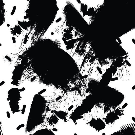 Modern Geometric Wall Paper Mural for Kids Room Custom Wall Covering in Black-White