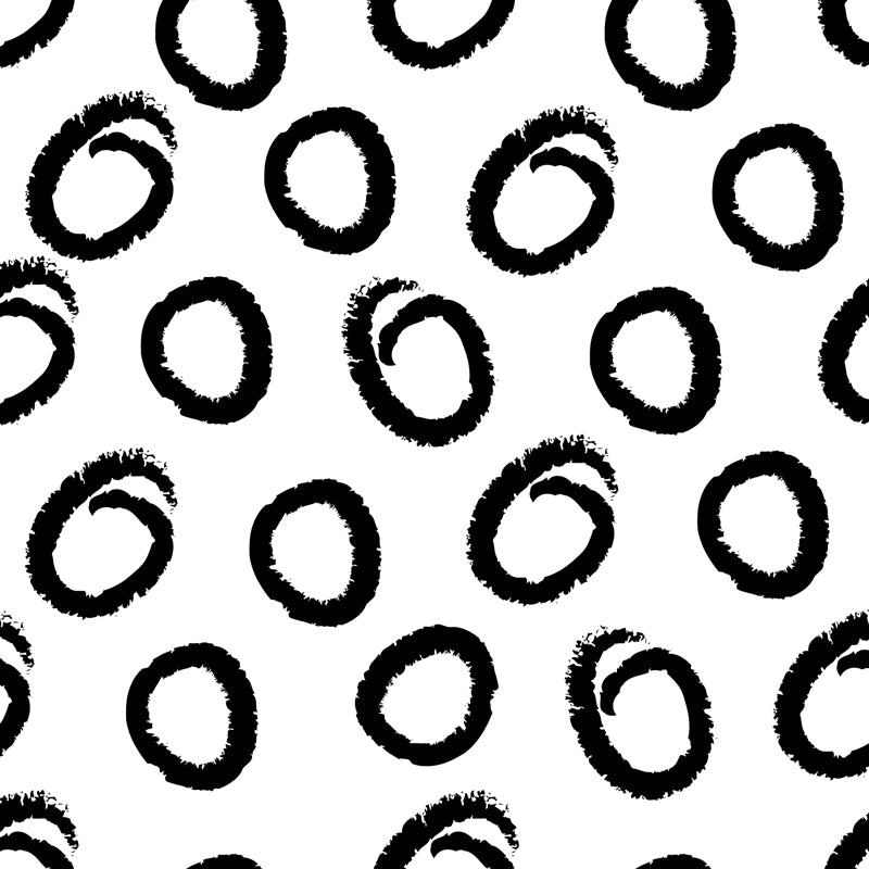 Modern Geometric Wall Paper Mural for Kids Room Custom Wall Covering in Black-White Clearhalo 'Wall Decor' 'Wall Mural' 1806806