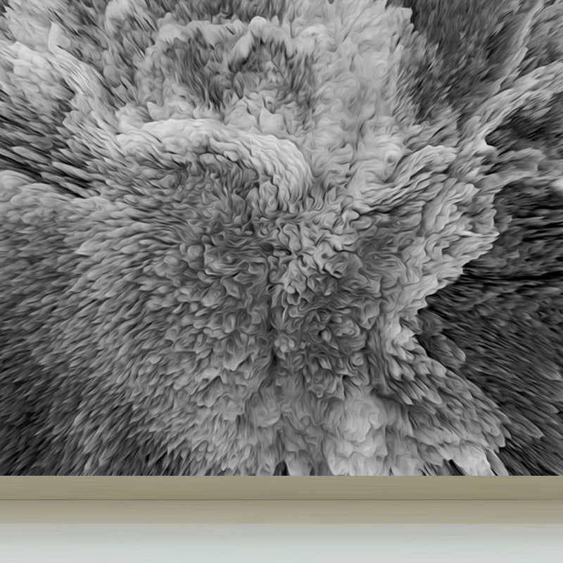 Realistic 3D Blow-out Wall Mural House Interior Abstract Wall Covering, Custom Print Black Design 4 Clearhalo 'Wall Decor' 'Wall Mural' 1806878