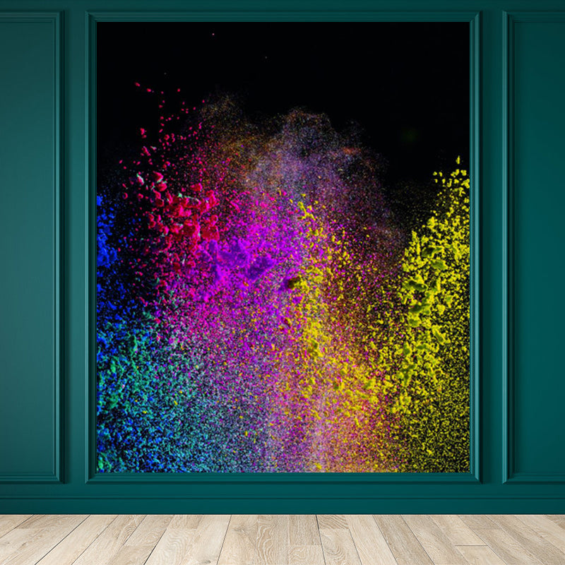 Slow Motion Explosion Scene Mural Modern Moisture Resistant Bedroom Wall Decor, Custom Made Clearhalo 'Wall Decor' 'Wall Mural' 1807000