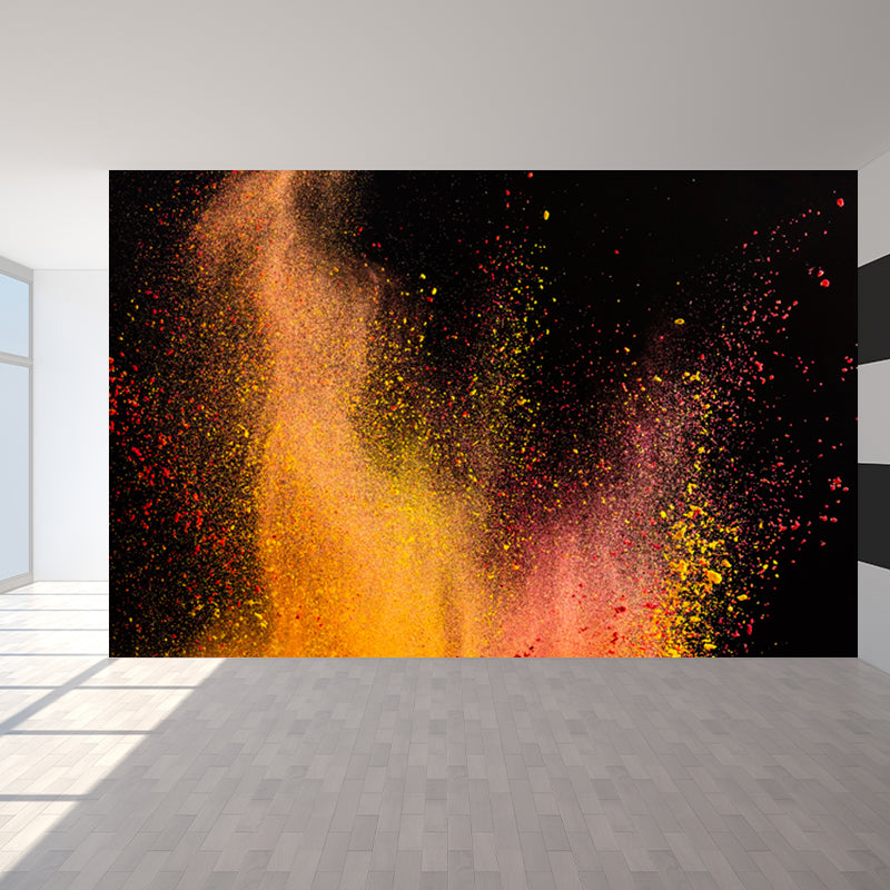 Slow Motion Explosion Scene Mural Modern Moisture Resistant Bedroom Wall Decor, Custom Made Clearhalo 'Wall Decor' 'Wall Mural' 1807004