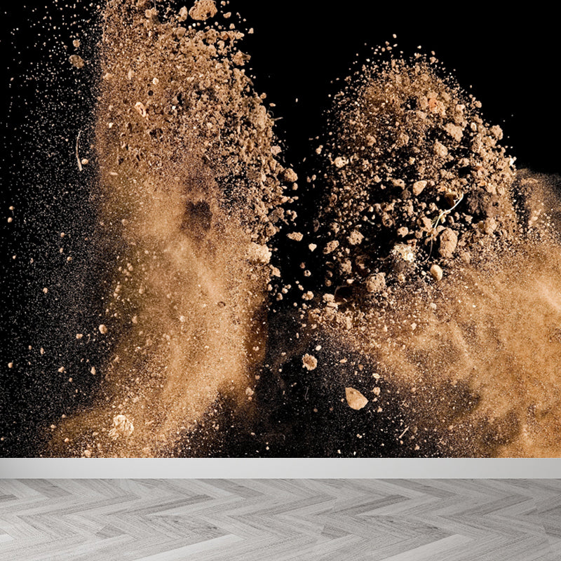 Slow Motion Explosion Scene Mural Modern Moisture Resistant Bedroom Wall Decor, Custom Made Clearhalo 'Wall Decor' 'Wall Mural' 1807009