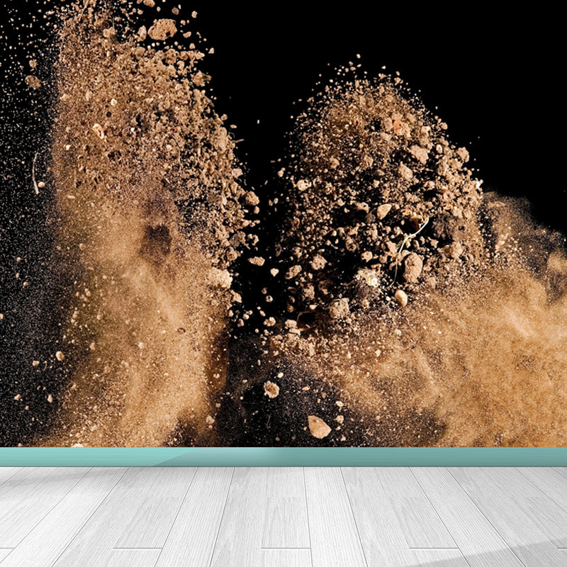 Slow Motion Explosion Scene Mural Modern Moisture Resistant Bedroom Wall Decor, Custom Made Clearhalo 'Wall Decor' 'Wall Mural' 1807010