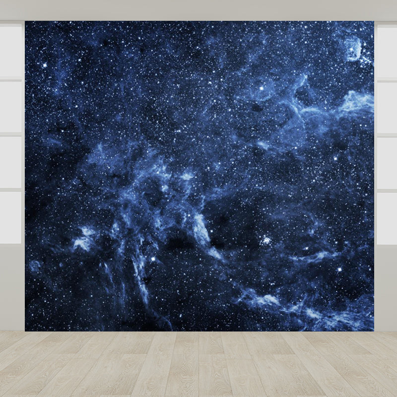 Modern Space Galaxy Wall Mural Dark Color Stain-Proofing Wall Art for Boys Bedroom Clearhalo 'Wall Decor' 'Wall Mural' 1807039