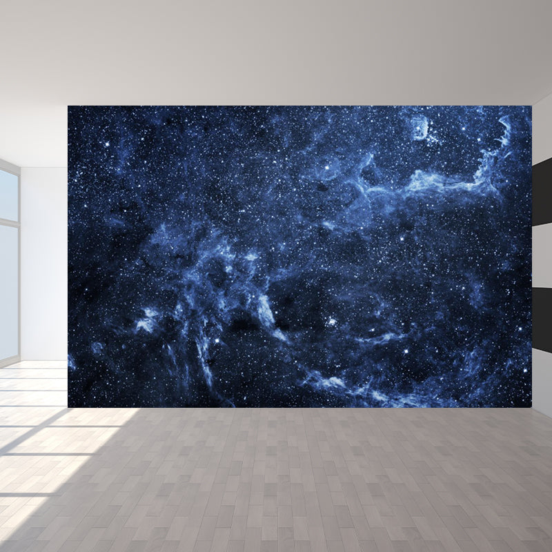 Modern Space Galaxy Wall Mural Dark Color Stain-Proofing Wall Art for Boys Bedroom Clearhalo 'Wall Decor' 'Wall Mural' 1807040