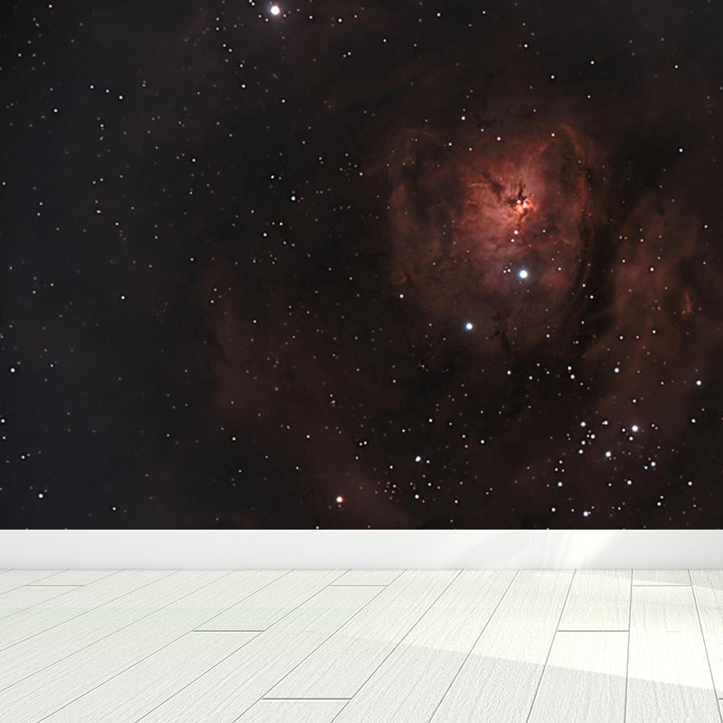 Modern Space Galaxy Wall Mural Dark Color Stain-Proofing Wall Art for Boys Bedroom Clearhalo 'Wall Decor' 'Wall Mural' 1807044