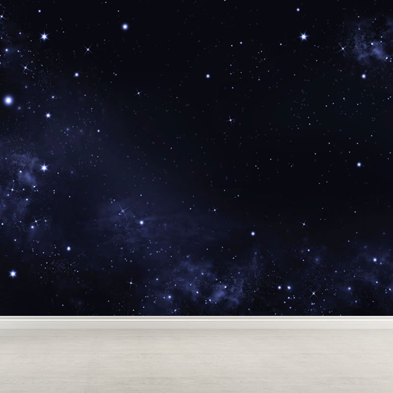 Full Size Stars Wall Mural Decal Modern Dreamy Universe Wall Decor in Dark Color Clearhalo 'Wall Decor' 'Wall Mural' 1807079