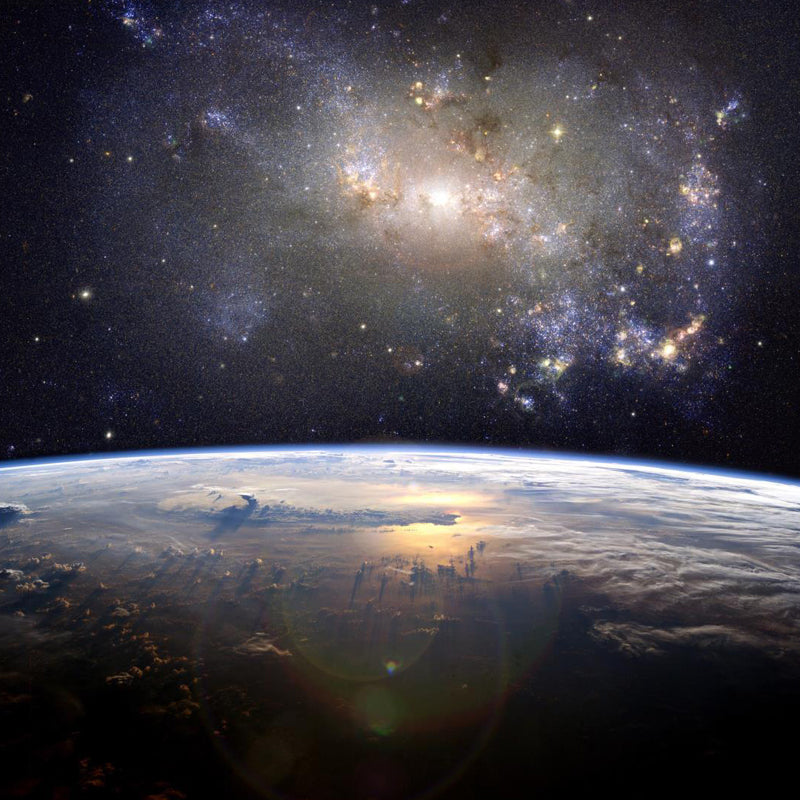 Non-Woven Big Dark Mural Contemporary Milky Way Wall Covering, Custom Size Available Clearhalo 'Wall Decor' 'Wall Mural' 1807091