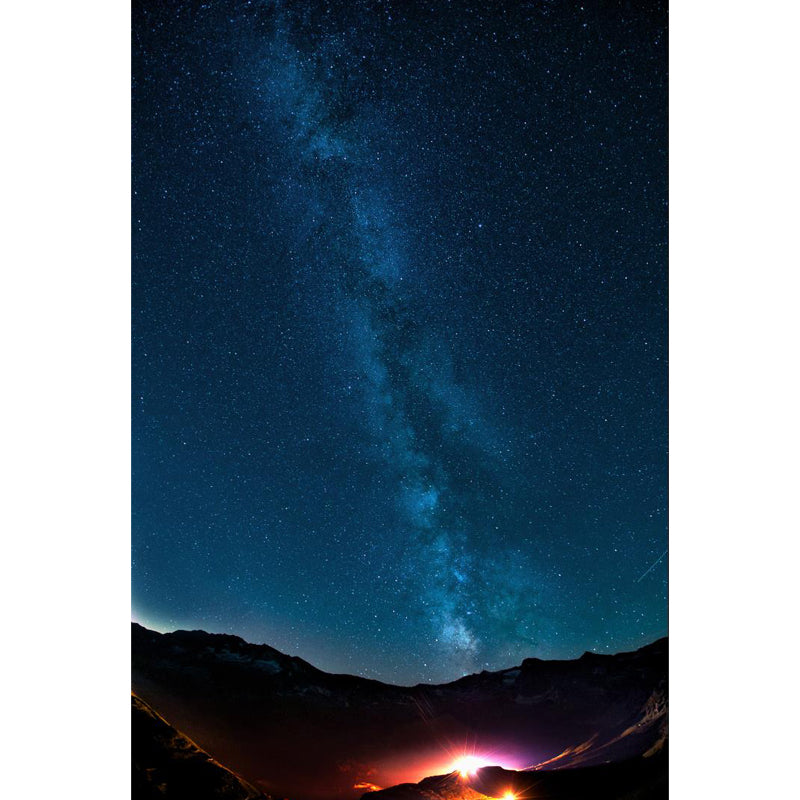 Non-Woven Big Dark Mural Contemporary Milky Way Wall Covering, Custom Size Available Clearhalo 'Wall Decor' 'Wall Mural' 1807106