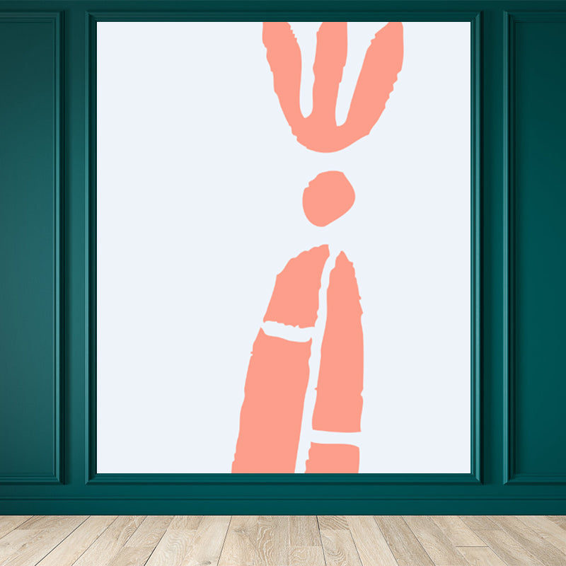 Pastel Flower-Like Mural Wallpaper Waterproofing Modern Girls Bedroom Wall Decor Orange Clearhalo 'Wall Decor' 'Wall Mural' 1807163