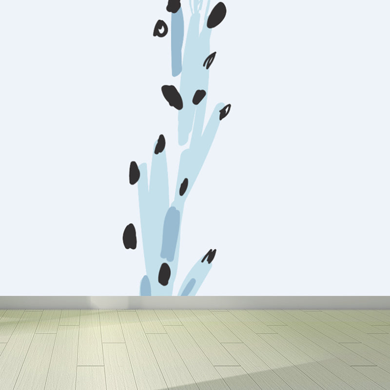 Pastel Flower-Like Mural Wallpaper Waterproofing Modern Girls Bedroom Wall Decor Blue Clearhalo 'Wall Decor' 'Wall Mural' 1807168