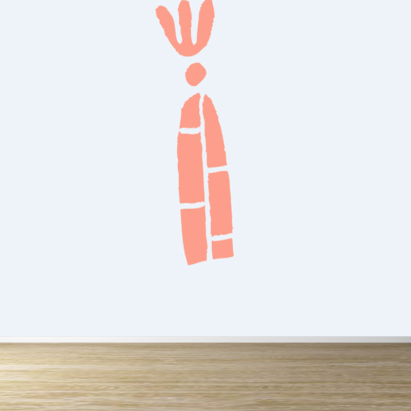 Pastel Flower-Like Mural Wallpaper Waterproofing Modern Girls Bedroom Wall Decor Light Orange Clearhalo 'Wall Decor' 'Wall Mural' 1807173