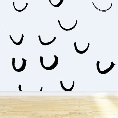 Pastel Flower-Like Mural Wallpaper Waterproofing Modern Girls Bedroom Wall Decor White Clearhalo 'Wall Decor' 'Wall Mural' 1807183