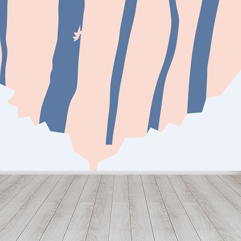 Large Flower Wall Paper Mural Modernist Pretty Plant Wall Covering in Light Color Clearhalo 'Wall Decor' 'Wall Mural' 1807189