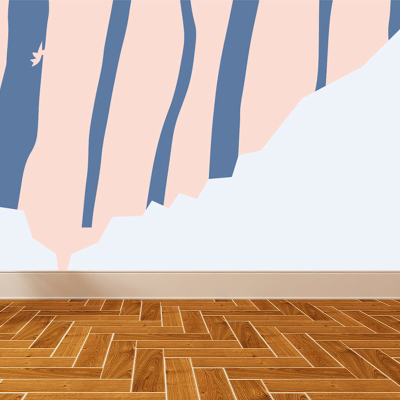 Large Flower Wall Paper Mural Modernist Pretty Plant Wall Covering in Light Color Clearhalo 'Wall Decor' 'Wall Mural' 1807190