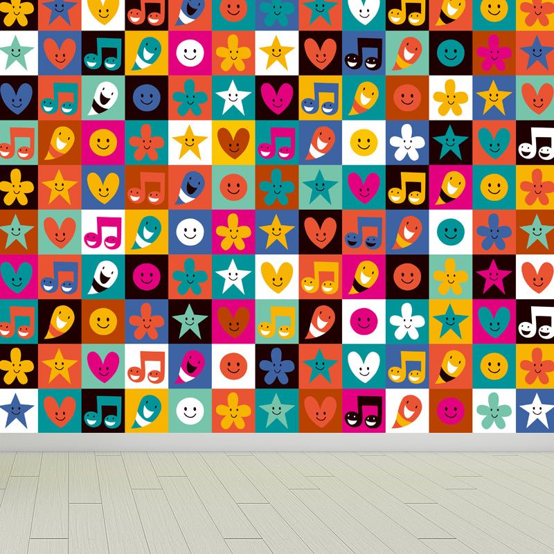 Cartoon Patterned Mural Wallpaper Non-Woven Washable Multicolored Art for Kids Bedroom Clearhalo 'Wall Decor' 'Wall Mural' 1807214