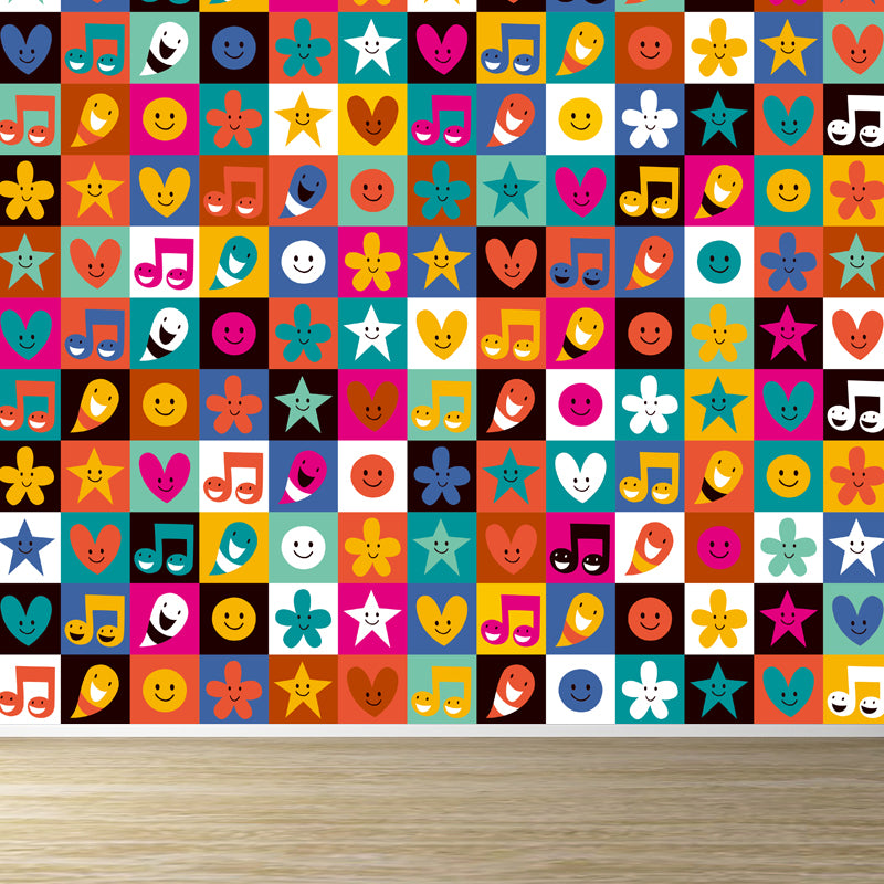 Cartoon Patterned Mural Wallpaper Non-Woven Washable Multicolored Art for Kids Bedroom Clearhalo 'Wall Decor' 'Wall Mural' 1807216