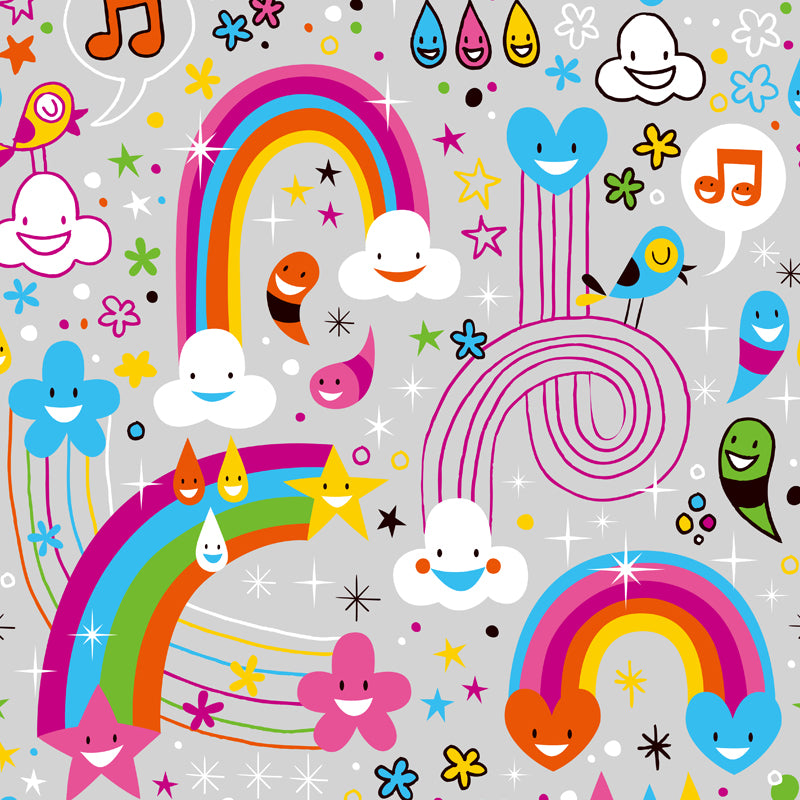 Cartoon Patterned Mural Wallpaper Non-Woven Washable Multicolored Art for Kids Bedroom Clearhalo 'Wall Decor' 'Wall Mural' 1807231