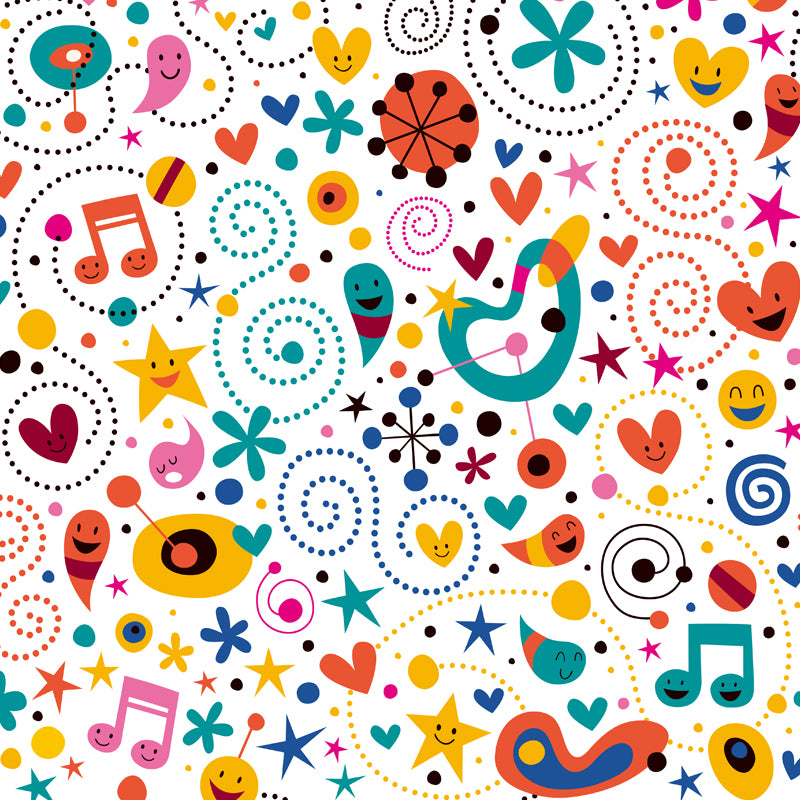 Cartoon Patterned Mural Wallpaper Non-Woven Washable Multicolored Art for Kids Bedroom Clearhalo 'Wall Decor' 'Wall Mural' 1807236