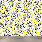 Bright Flowers Wall Mural Decal Stain Resistant Wall Decor for Kindergarten, Custom Made Clearhalo 'Wall Decor' 'Wall Mural' 1807275