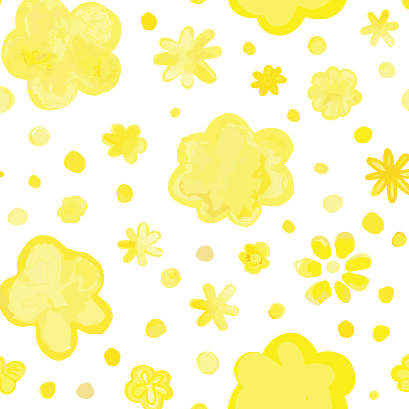 Bright Flowers Wall Mural Decal Stain Resistant Wall Decor for Kindergarten, Custom Made Clearhalo 'Wall Decor' 'Wall Mural' 1807291