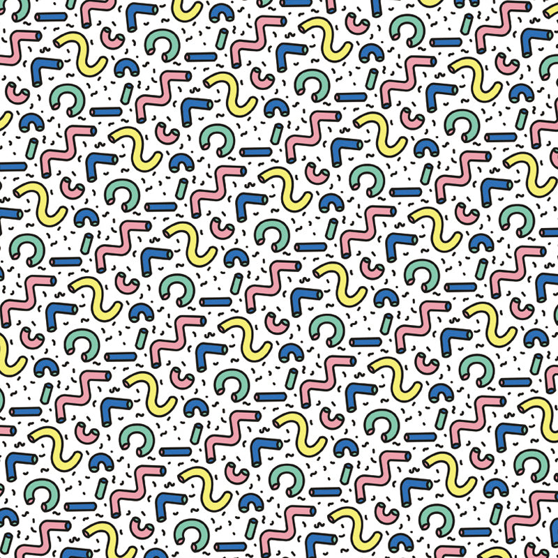 Kids Geometric Shapes Wall Mural for Nursery Personalized Wall Covering in Bright Color Clearhalo 'Wall Decor' 'Wall Mural' 1807326