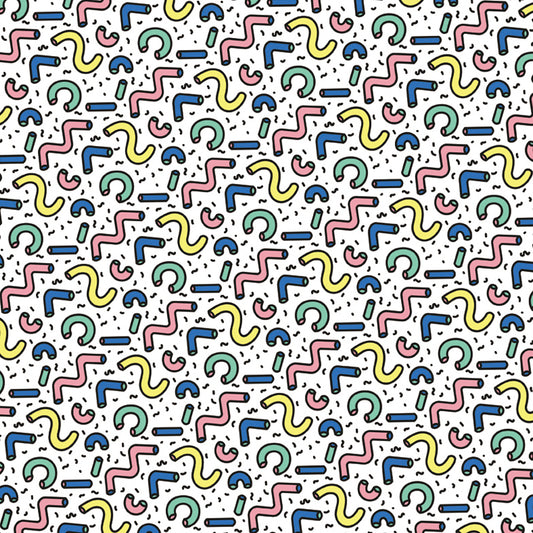 Kids Geometric Shapes Wall Mural for Nursery Personalized Wall Covering in Bright Color Clearhalo 'Wall Decor' 'Wall Mural' 1807326