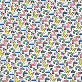 Kids Geometric Shapes Wall Mural for Nursery Personalized Wall Covering in Bright Color Clearhalo 'Wall Decor' 'Wall Mural' 1807326