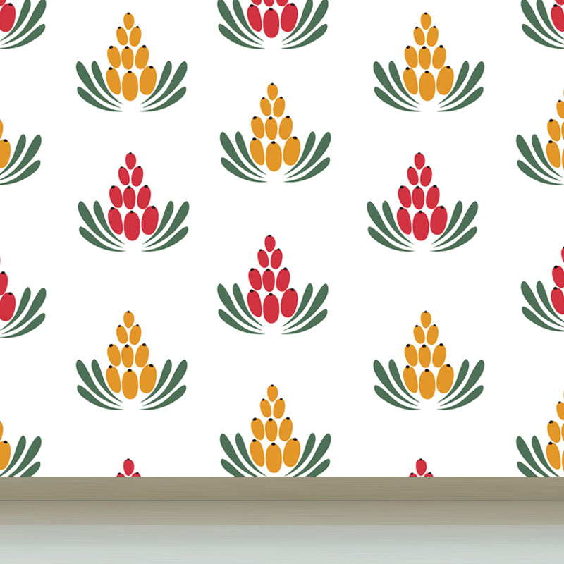 Multicolored Childrens Art Mural Decal Large Blooming Flower Wall Decor for Bedroom Clearhalo 'Wall Decor' 'Wall Mural' 1807374