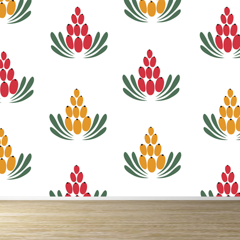 Multicolored Childrens Art Mural Decal Large Blooming Flower Wall Decor for Bedroom Clearhalo 'Wall Decor' 'Wall Mural' 1807375