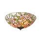 Bowl Flushmount Light Tiffany Style Stained Glass 3 Lights Flower Flush Mount Ceiling Fixture in Multicolor Clearhalo 'Ceiling Lights' 'Close To Ceiling Lights' 'Close to ceiling' 'Flush mount' Lighting' 180742