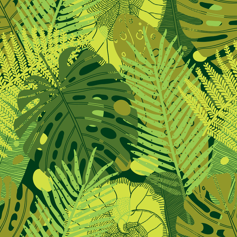 Botanical Leaf Printed Wallpaper Mural Contemporary Non-Woven Wall Art in Dark Color Clearhalo 'Wall Decor' 'Wall Mural' 1807441