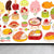 Delicious Foods Wall Paper Mural for Childrens Bedroom, Multi-Color, Made to Measure Pink Clearhalo 'Wall Decor' 'Wall Mural' 1807463