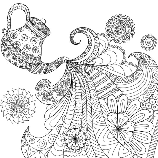 Kids Fantasy Secret Garden Mural Decal Black and White Waterproofing Wall Art for Room