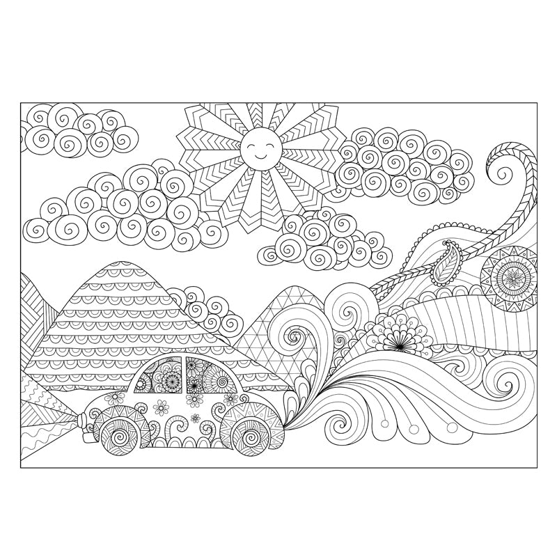 Hand-Print Fairy Tales Mural Black and White Cartoon Wall Decor for Childrens Room Clearhalo 'Wall Decor' 'Wall Mural' 1807531