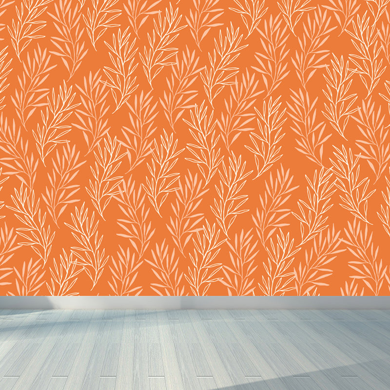 Pastel Color Floral Pattern Mural Stain Resistant Stylish Girls Bedroom Wall Decor Clearhalo 'Wall Decor' 'Wall Mural' 1807604