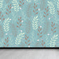 Illustration Flower Foliage Mural for House Interior, Soft Color, Custom Size Available Blue Clearhalo 'Wall Decor' 'Wall Mural' 1807618
