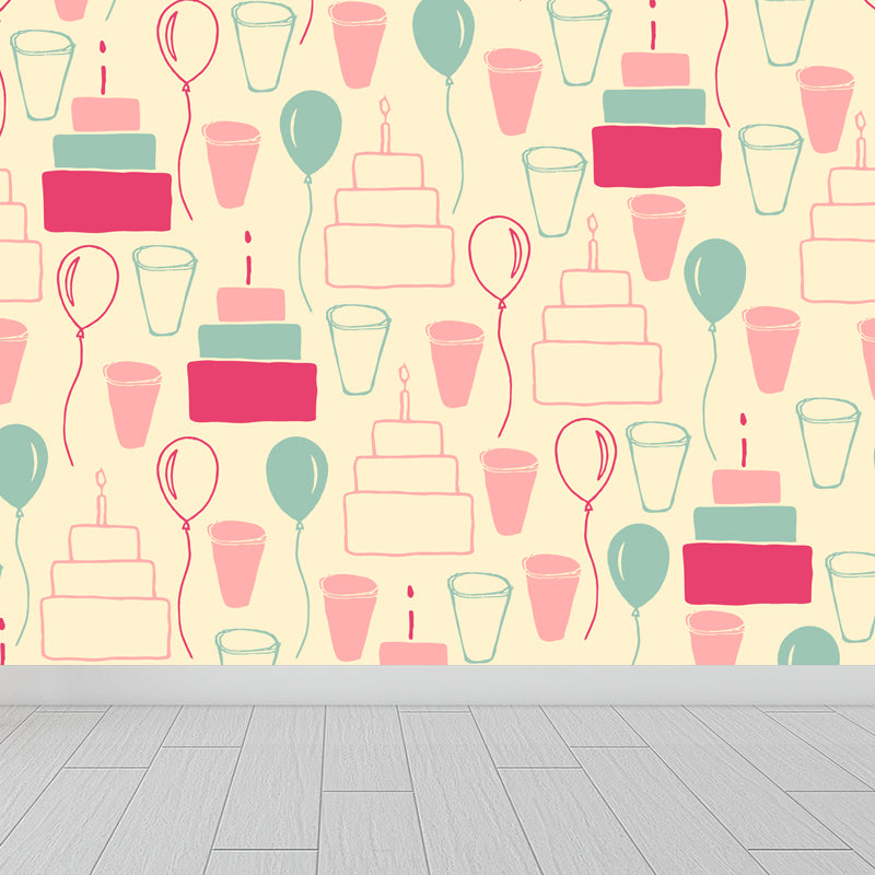 Mixed Pattern Wallpaper Mural Cartoon Non-Woven Fabric Wall Art for Boys Bedroom Clearhalo 'Wall Decor' 'Wall Mural' 1807644