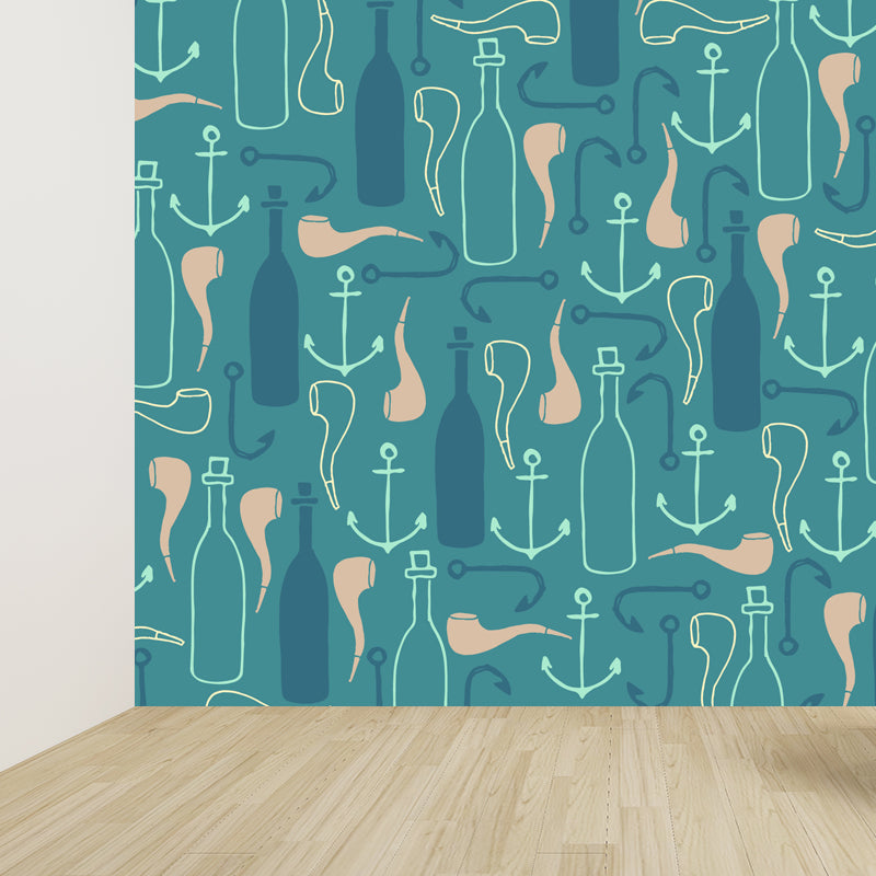 Mixed Pattern Wallpaper Mural Cartoon Non-Woven Fabric Wall Art for Boys Bedroom Clearhalo 'Wall Decor' 'Wall Mural' 1807650